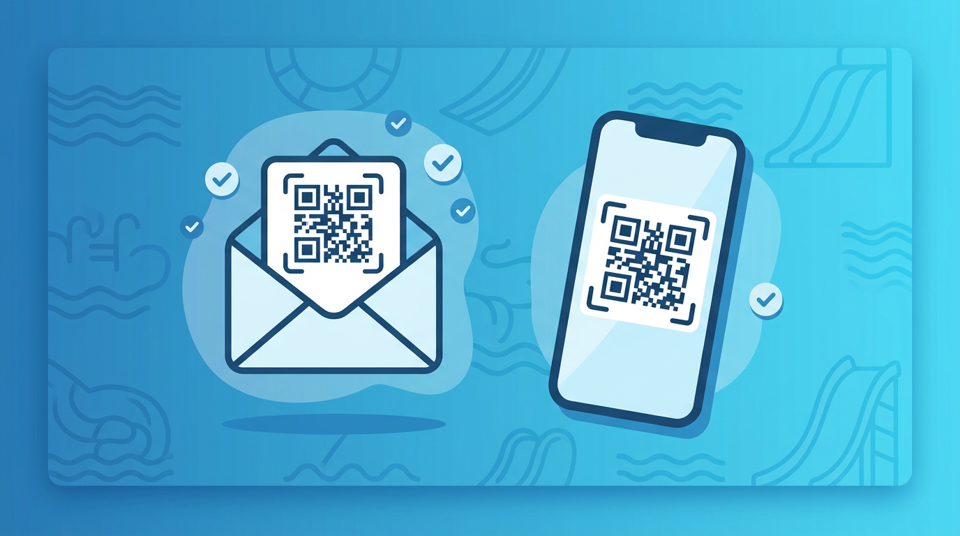 Receive email with QR and details