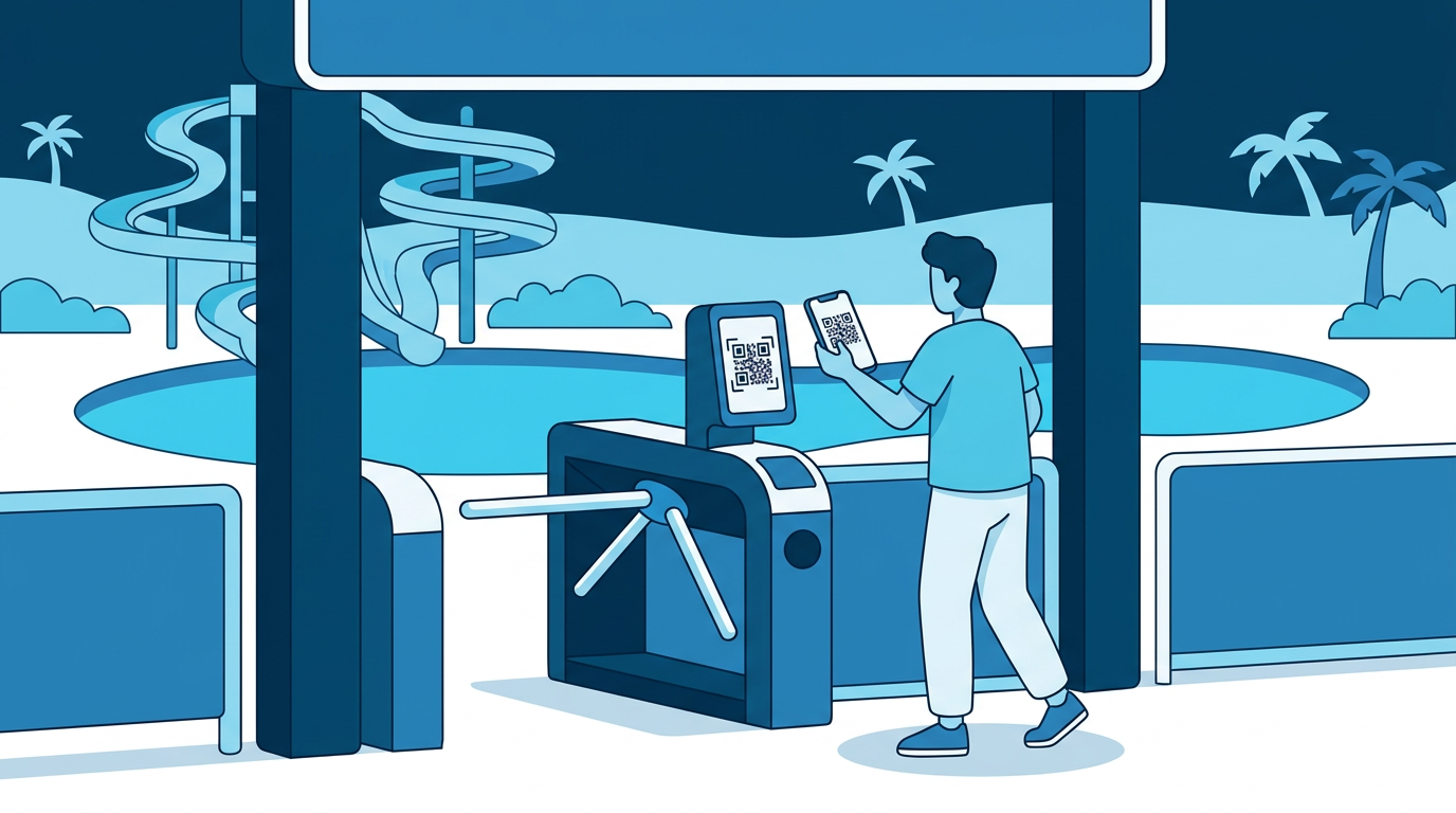 Go to the location and use your QR